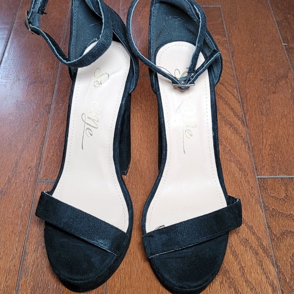 Black Suede Heels - Picture 1 of 4